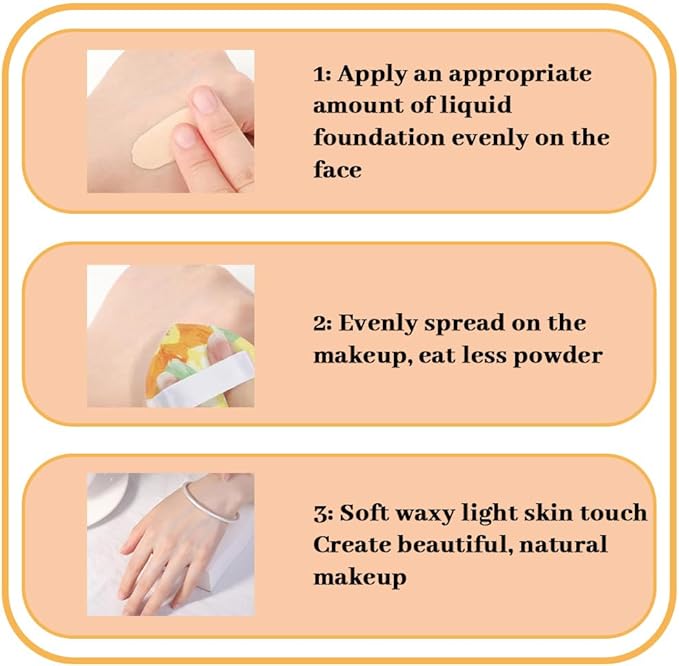 2 Pcs Soft Powder Puffs, Large Makeup Sponge For Wet & Dry Use - OneBag