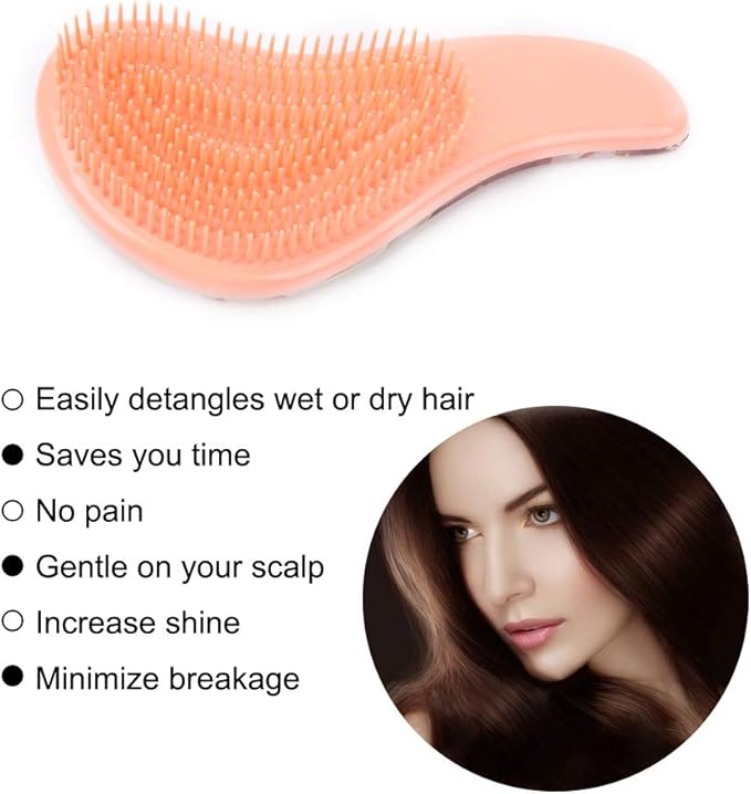 Detangling Hair Brush - Soft and Dense Non Tangle Brush Suitable for All Hair Types - OneBag