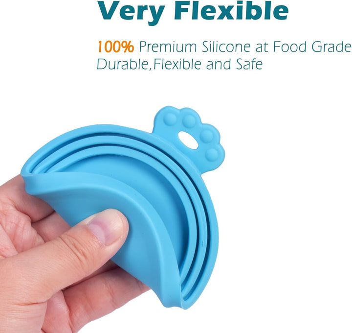 2 Pcs Silicone Pet Can Lids, Universal Size Food Can Covers Toppers Dishwasher Safe - OneBag