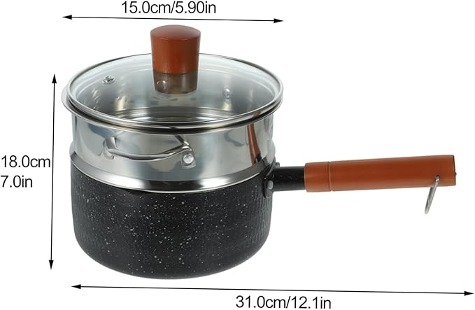 FELTECHELECTR 1 Set Multi Function Non Stick with Steamer Versatile Cooking Pot for Stovetop Ideal for Heating Milk Sauces More Induction Gas Compatible - OneBag