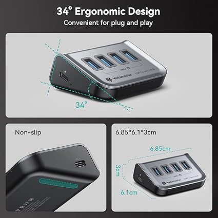 4 Ports USB A and C Adapter - OneBag
