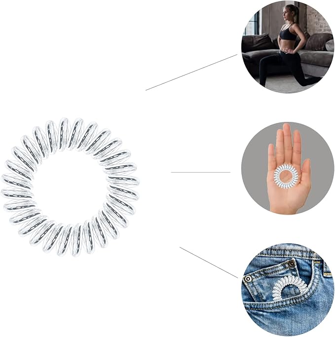 12 Pcs Hair Elastics, Spiral Hair Bands for Women and Girls - OneBag