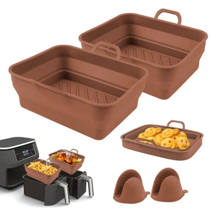 4 Pcs Foldable Silicone Liners for Ninja Airfryer - OneBag