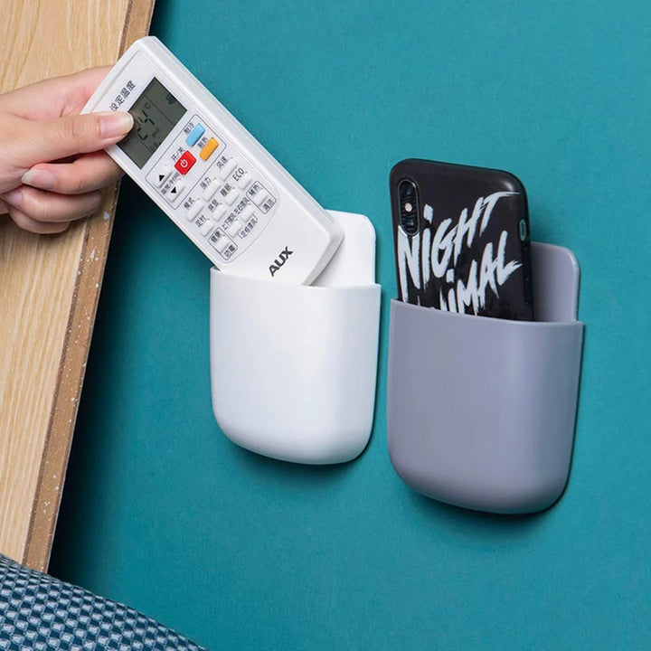 3 Pcs Remote Control Holder Self-Adhesive Wall-Mounted Remote Control Storage Box - OneBag
