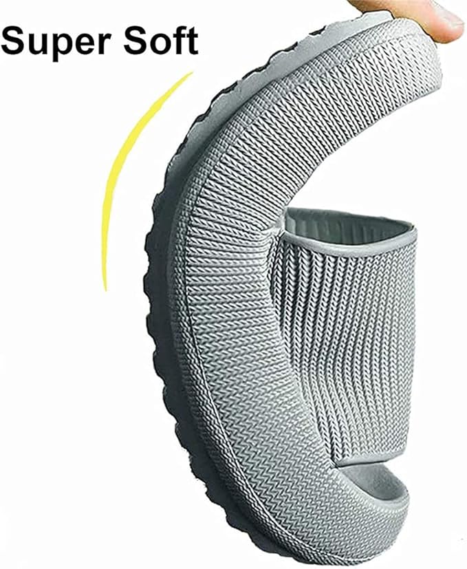 Women Non Slip Chunky Sliders, Soft Pillow Slides Slippers. Unisex Khaki - OneBag