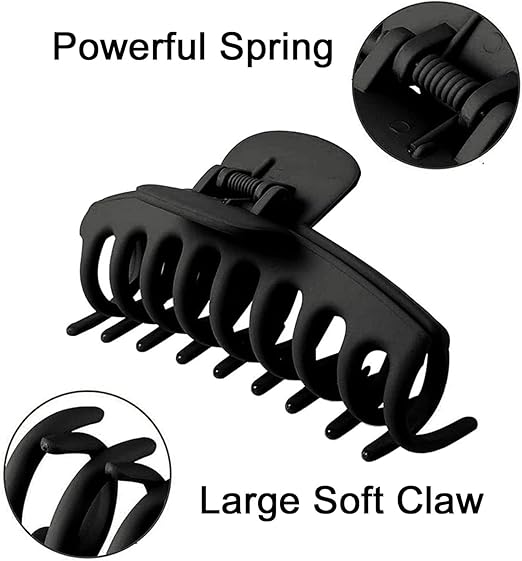 6 Pcs  Ladies Women Large and Small Hair Clamp Accessories Plastic Acrylic Hair Claws For Thick Hair - OneBag
