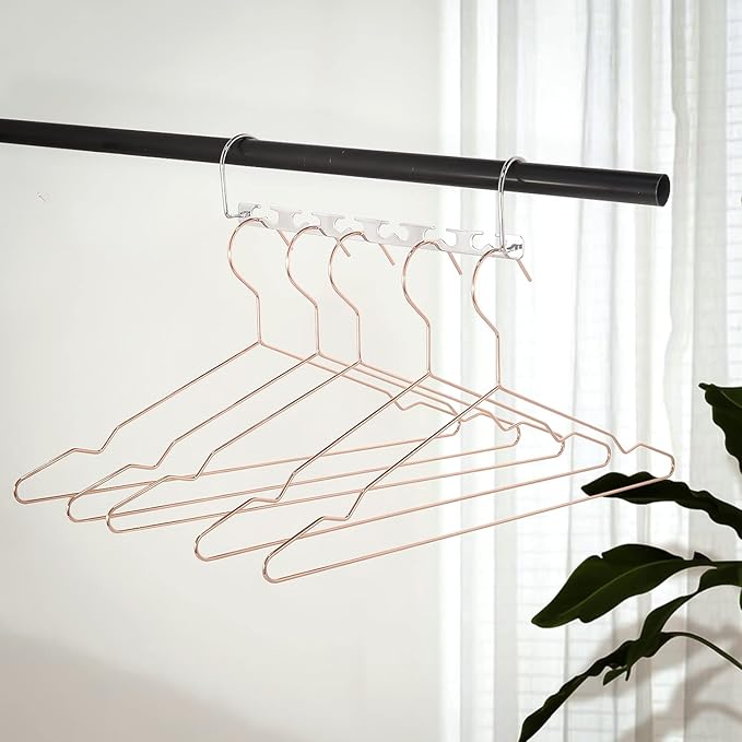8 Pcs 260mm x 72mm Metal Space Saving Clothes Hanger, Closet Hanger Organizer Sturdy Silver - OneBag
