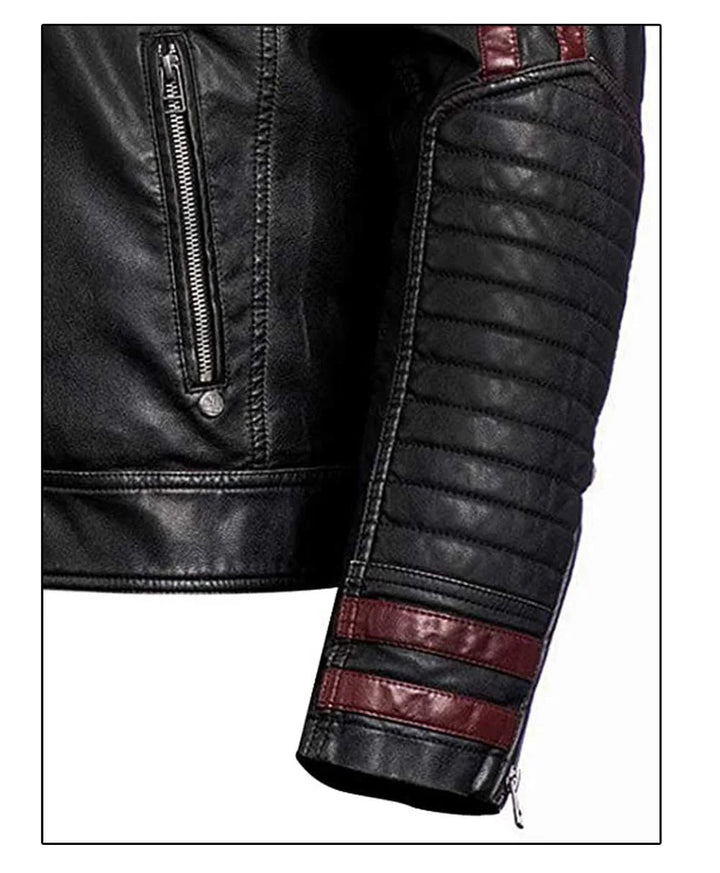 Men Black Mass Effect Merchandise N7 Jacket, Faux Leather Motorcycle Jacket- XL - OneBag