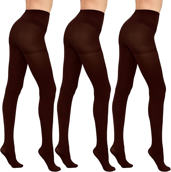 3 Pcs Semi Opaque Microfiber Tights - OneBag