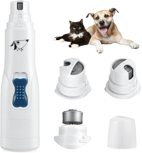 Dog Nail Grinder, Dog Electric Nail File Grinders, Ultra Quiet Paws Electric Nail Grinder Grooming Kit