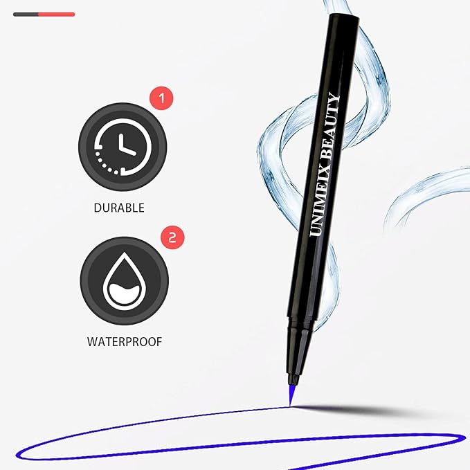 Blue Eyeliner, Liquid Liner, Waterproof Eye Liner, Makeup Eyeliner Pen Precise All Day Eyeliner - OneBag