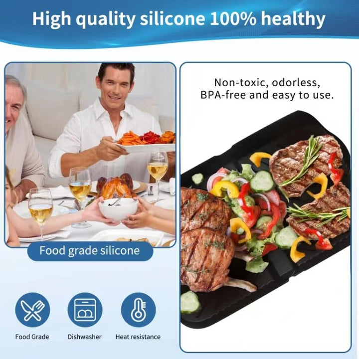 Black Reusable Dual Air Fryer Liner, Airfryer Accessories- L - OneBag