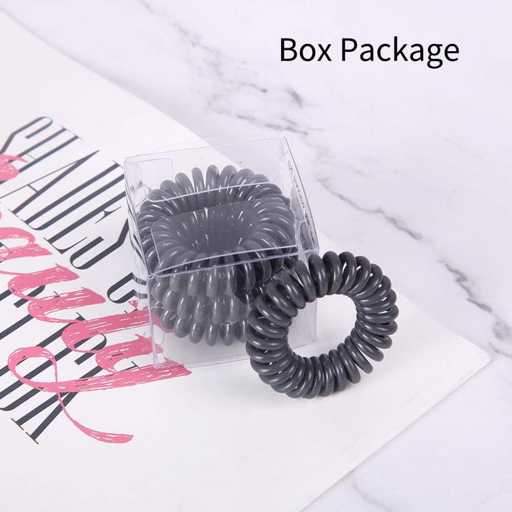 12pcs Spiral Hair Bands for Women and Girls Plastic Multicolour Series Spiral Hair Bands - OneBag