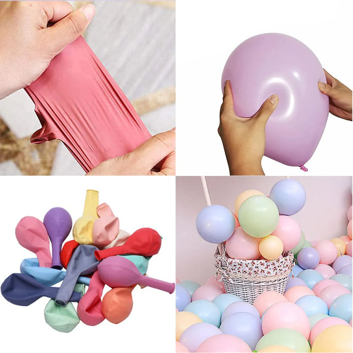 150Pcs Mixed 6 Colours Pastel Rainbow Unicorn Balloons - OneBag