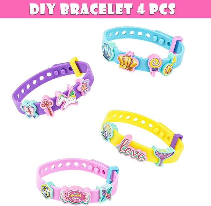 FGZU DIY Bracelet Making Kit for Girls, Arts and Crafts for Kids, Friendship Bracelet Making Kit, Girls Birthday Presents - OneBag