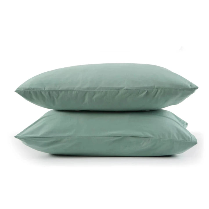 2 Pcs Grey Pure Cotton 60x40cm Pillowcase - OneBag