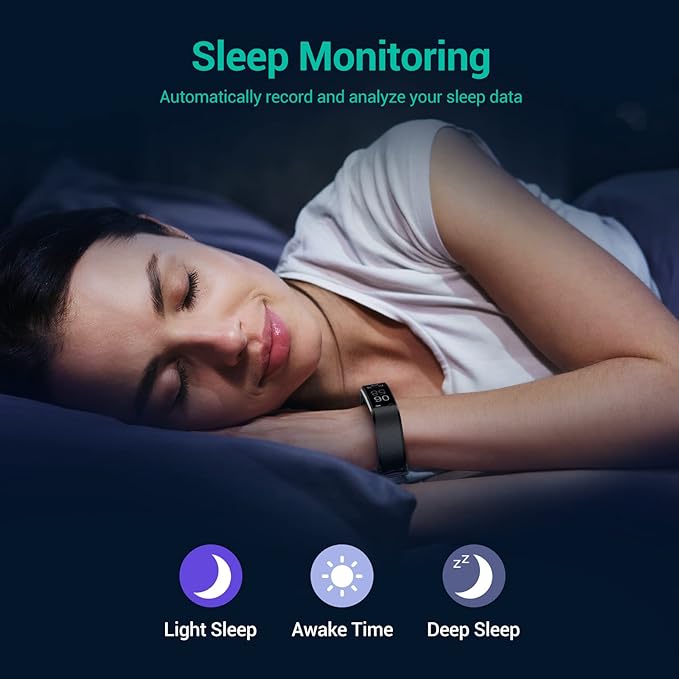 Runlio Fitness Tracker with Heart Rate Monitor, Sleep Monitor with 14 Sports Mode, Activity Tracker with Step and Calories Counter,IP67 Waterproof with Stopwatch Pedometer - OneBag