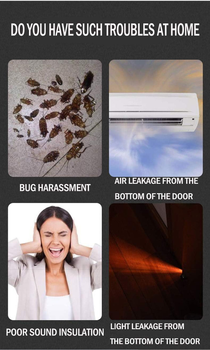 Under Door Draft Stopper 37 inches Adjustable Insulation Double-Sided Sound Proof Door Air Draft Blocker for Noise Light Smell - OneBag