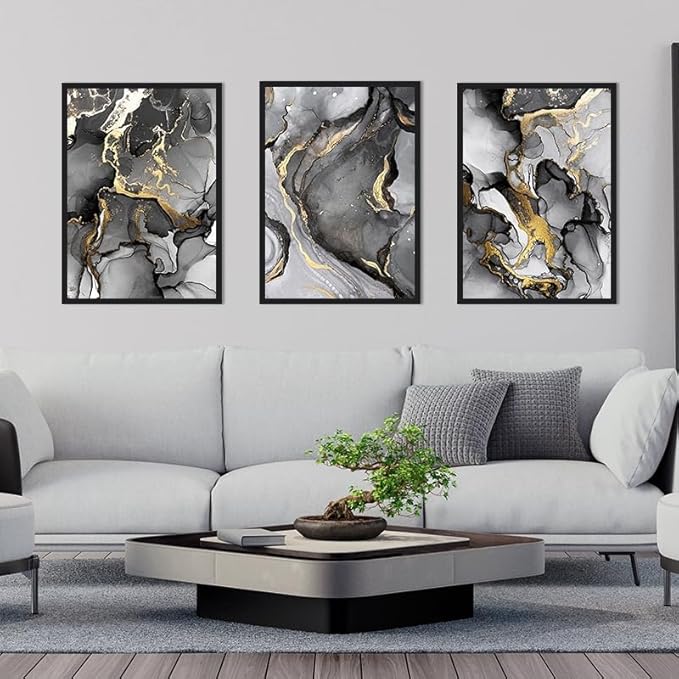 Decorative Poster, Modern Beige Marble Background Frameless Canvas Painting Picture 60x90cm - OneBag