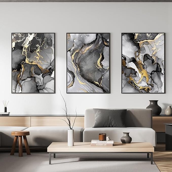 Decorative Poster, Modern Beige Marble Background Frameless Canvas Painting Picture 60x90cm - OneBag