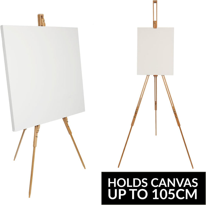 Portable Wooden Tri-Pod Artist Easel Stand for Painting, Sketching, Display, Exhibition - OneBag
