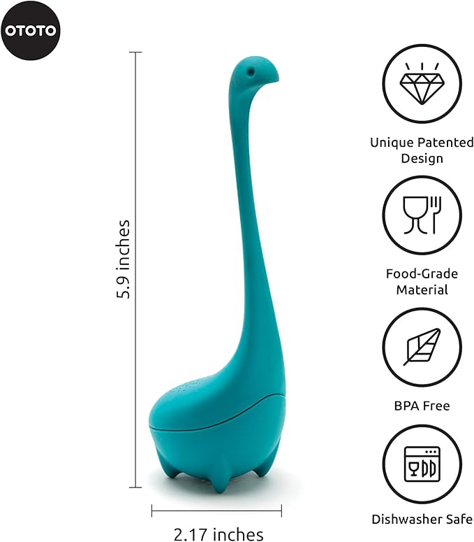 Turquoise Tea Infuser by OTOTO -Tea Infuser, Tea Accessories, Silicone Tea Infuser, Cute Gifts, Tea Diffusers for Loose Tea, Cute Tea Strainer - OneBag