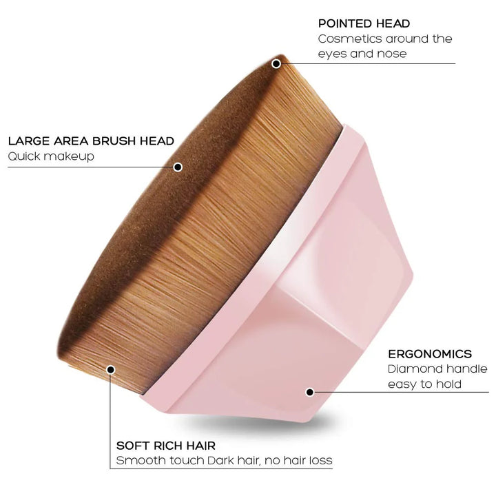 2 Pcs Flawless Finish Foundation Make up Brush - OneBag