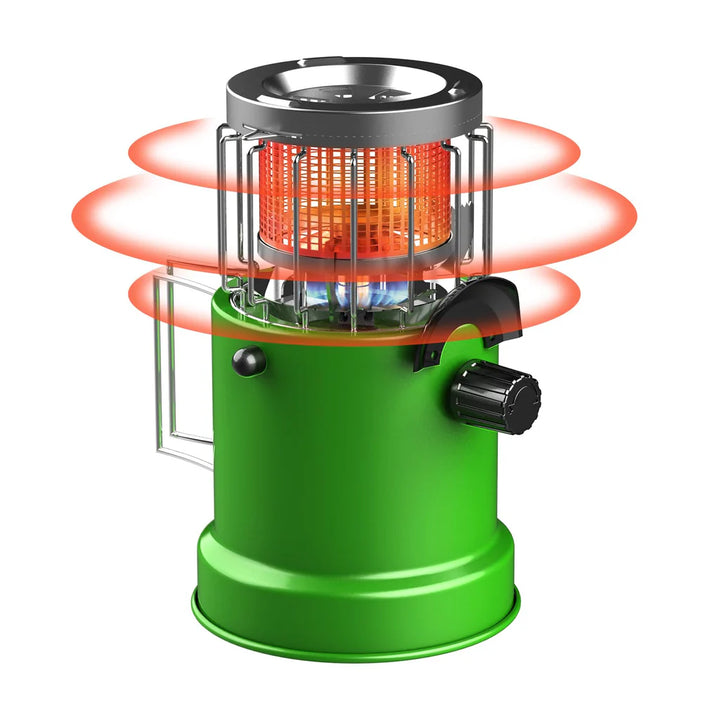 2 in 1 Portable Small Fuel Camp Gas Stove, Trigger Start Tent Heater for Camping - OneBag