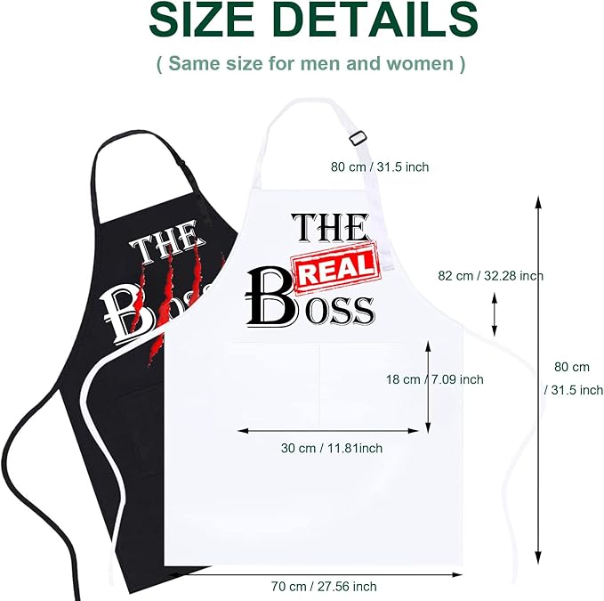 The Boss The real Boss Wedding Anniversary Gift, Mr & Mrs - Married Gift Apron - OneBag