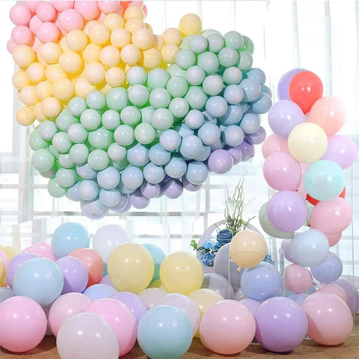 150Pcs Mixed 6 Colours Pastel Rainbow Unicorn Balloons - OneBag