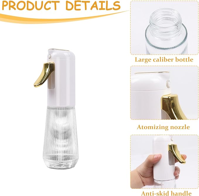 280 ml Oil Spray Bottle, Oil Dispenser Leakproof Glass, Oil Sprayer for Cooking Air Fryer BBQ Baking Oil Vinegar Spray Dispenser - OneBag