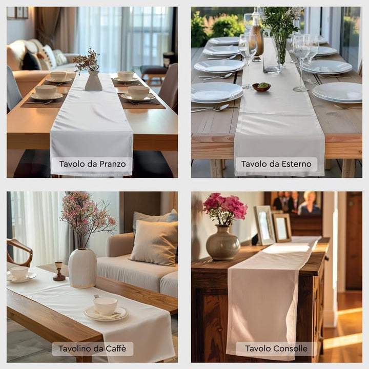 32x150cm Table Runner, Cotton Canvas Fabric Navy Blue Table Runner - OneBag