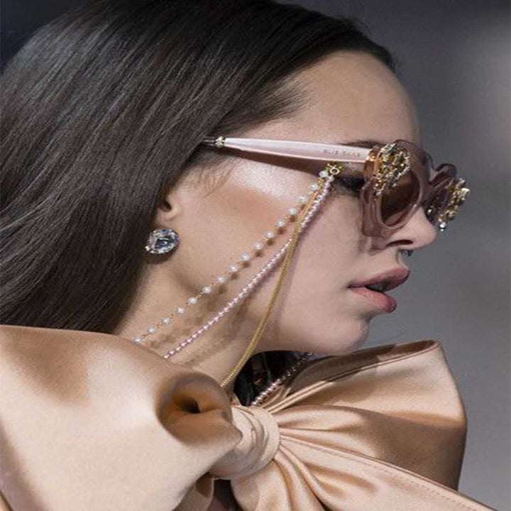 Sunglasses Chain, Pearl Gold Classic Glasses Chain for Women - OneBag