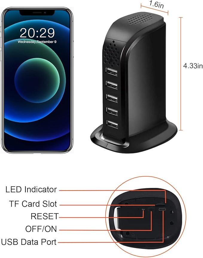 Mini Spy Hidden Camera Clothes Hook, Car Key, Smoke Detector, Power Bank, USB Charger Wireless Surveillance Camera - OneBag