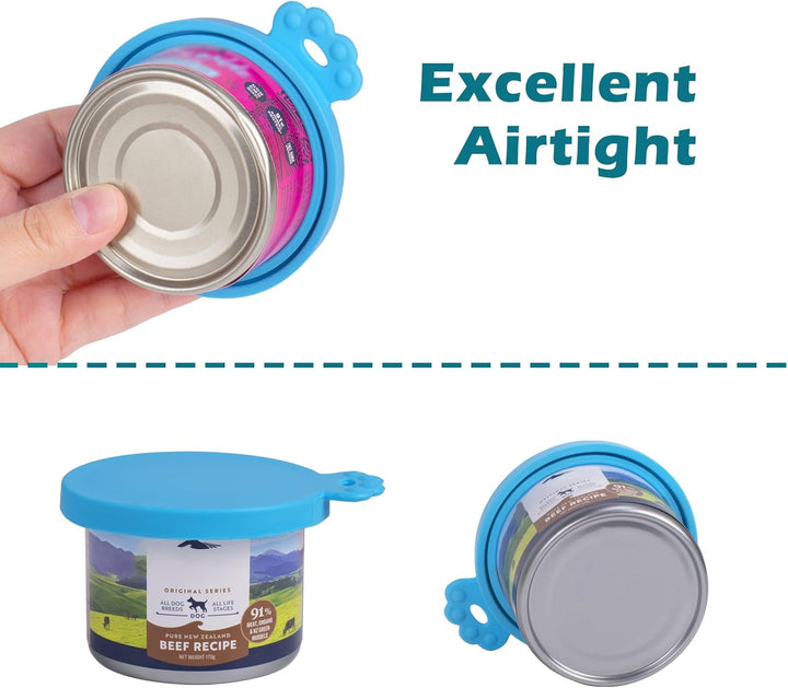 2 Pcs Silicone Pet Can Lids, Universal Size Food Can Covers Toppers Dishwasher Safe - OneBag