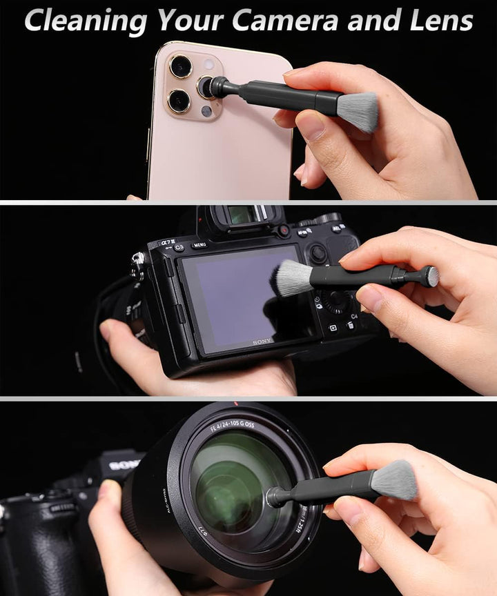 11Pcs Keyboard, Earbuds, Camera Lens, and Laptop Cleaning Brush Kit - OneBag