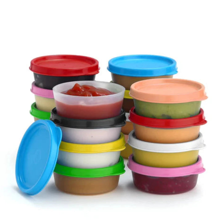 16 Pcs Sauce Condiment Cups Containers, 2.3 oz Salad Dressing Baby Food Pots - OneBag