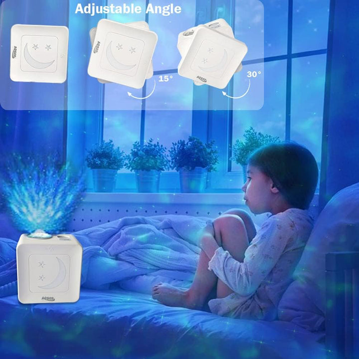 Star Night Light Projector with Nebula Cloud - 10 Colors Changing LED, Twinkling Stars, Timer - OneBag