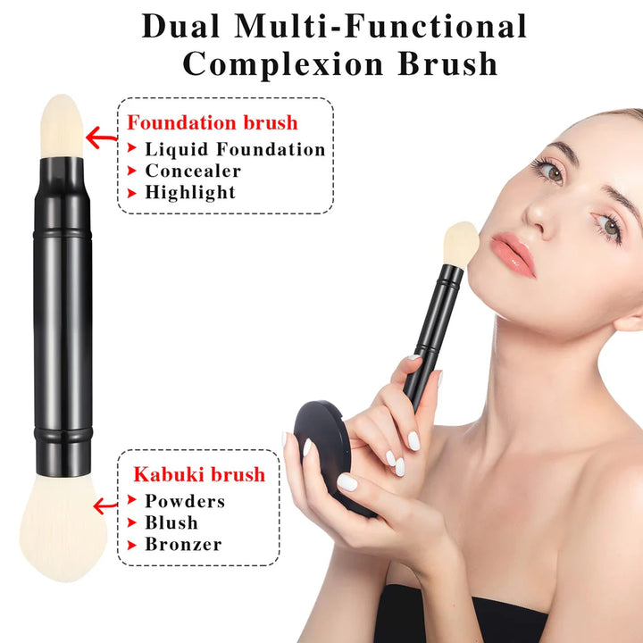 1 Pc Retractable Makeup Brush with 2 heads - OneBag
