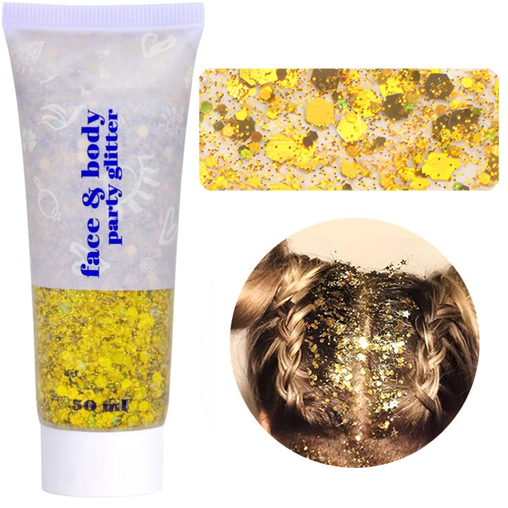3 Pcs Body and Hair Glitter Gel - OneBag