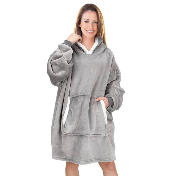 Oversized Hoodie Blanket, Warm Fleece Hoodie, OneSize