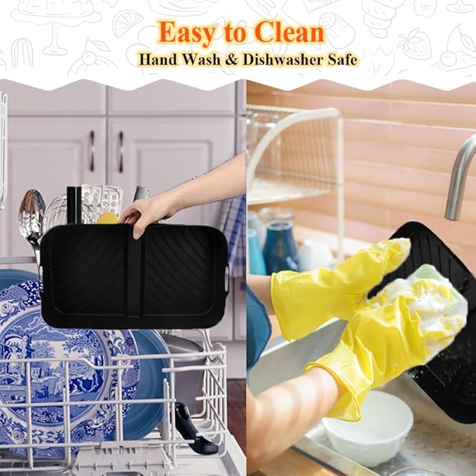 3 Pcs Air Fryer Liners Silicone for Ninja Flex Drawer AF500UK, 2 in 1 Large Airfryer Liners - OneBag