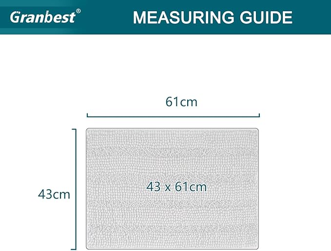 50x80cm Absorbent and Machine Washable bathroom Mat, Soft Plush Bath Rug, Bathroom Accessory - OneBag