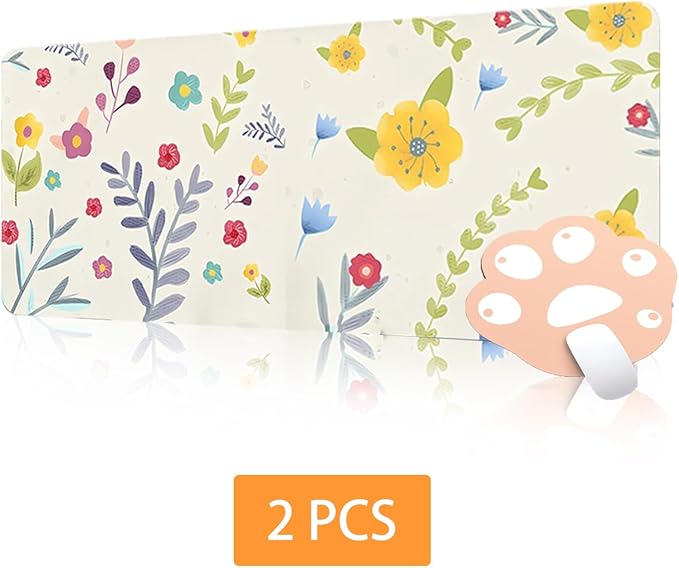 Desk Mat, Stitched Edge Waterproof Smooth Surface, Premium Mousepad with Non Slip Rubber Base - OneBag