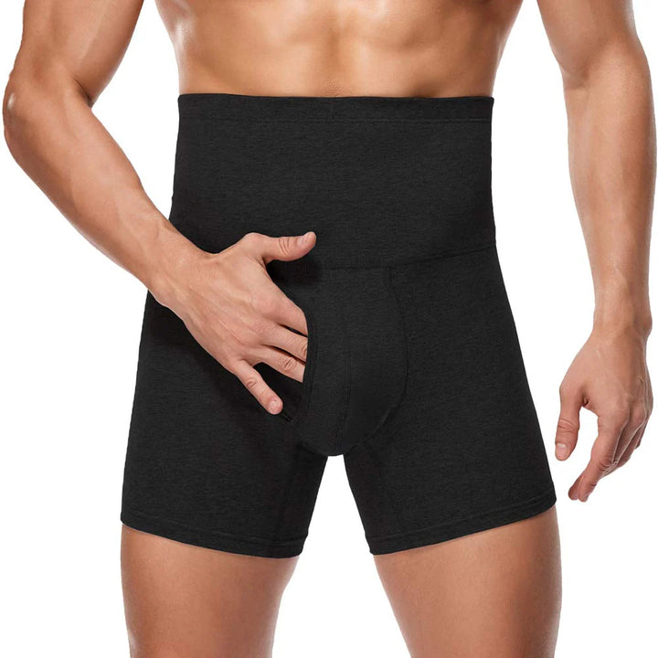 High Waist Cotton Underpants Long Legs Boxer Shorts, Fitted Trunks Shapewear Underwear- Black 3XL - OneBag
