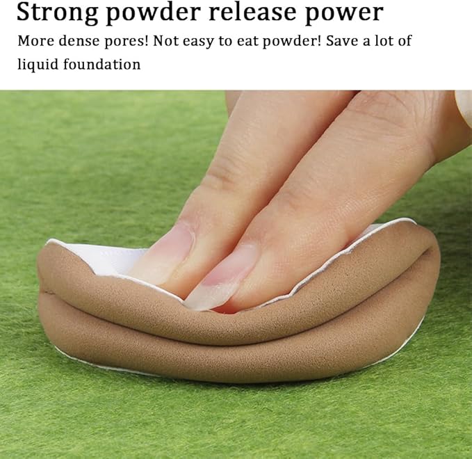 2 Pcs Soft Powder Puffs, Large Makeup Sponge For Wet & Dry Use - OneBag