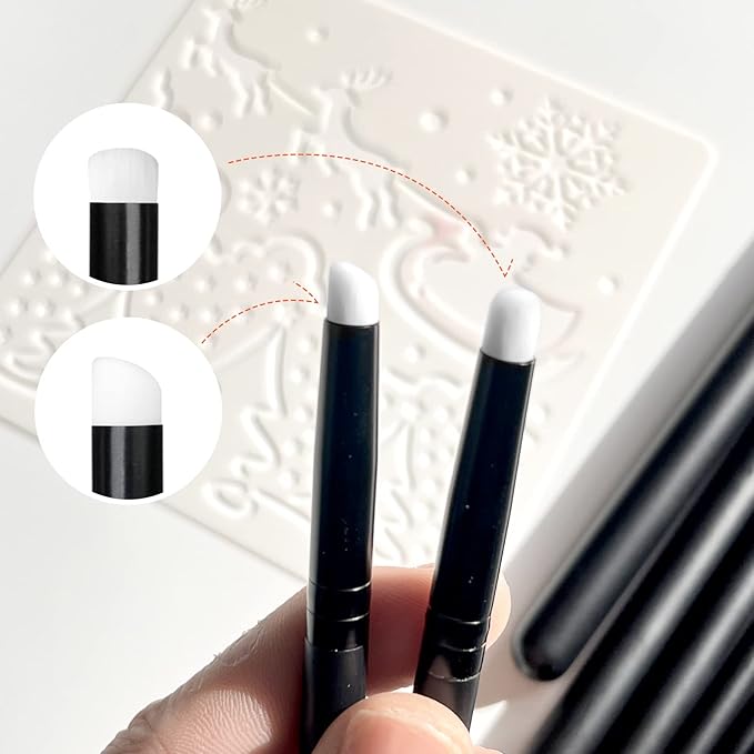 8 Pcs UNIMEIX Detial Blending Brushes for Card Making, Ink Blending Brushes - OneBag