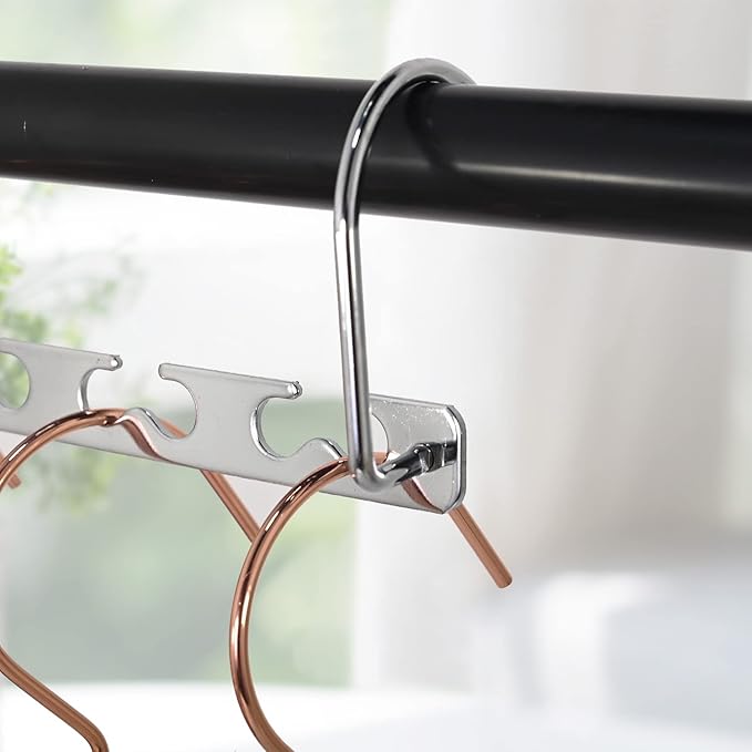 8 Pcs 260mm x 72mm Metal Space Saving Clothes Hanger, Closet Hanger Organizer Sturdy Silver - OneBag