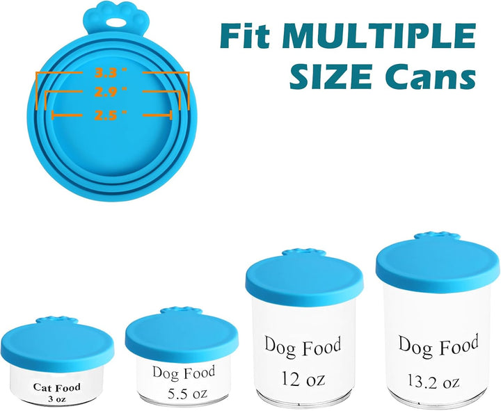 2 Pcs Silicone Pet Can Lids, Universal Size Food Can Covers Toppers Dishwasher Safe - OneBag