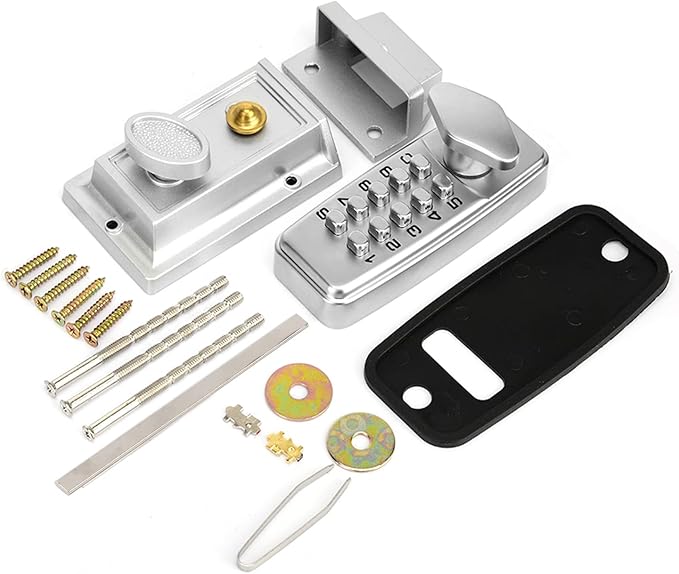 Yctze Digit Code Lock for Door Mechanical Code, Lock Security Coded, Lock Password, Lock Door, 2-4 Digits Heavy Duty Indoor Outdoor Keyless for Gate Cabinet Commercial Use with Digital Keypad - OneBag